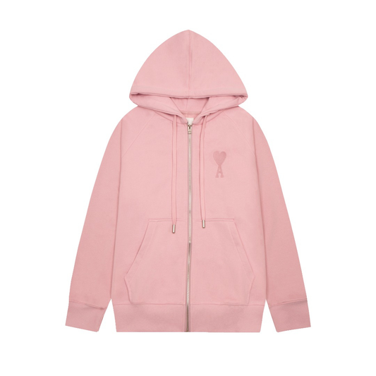 Ami Paris – Rosa Jacke mit Herzmotiv