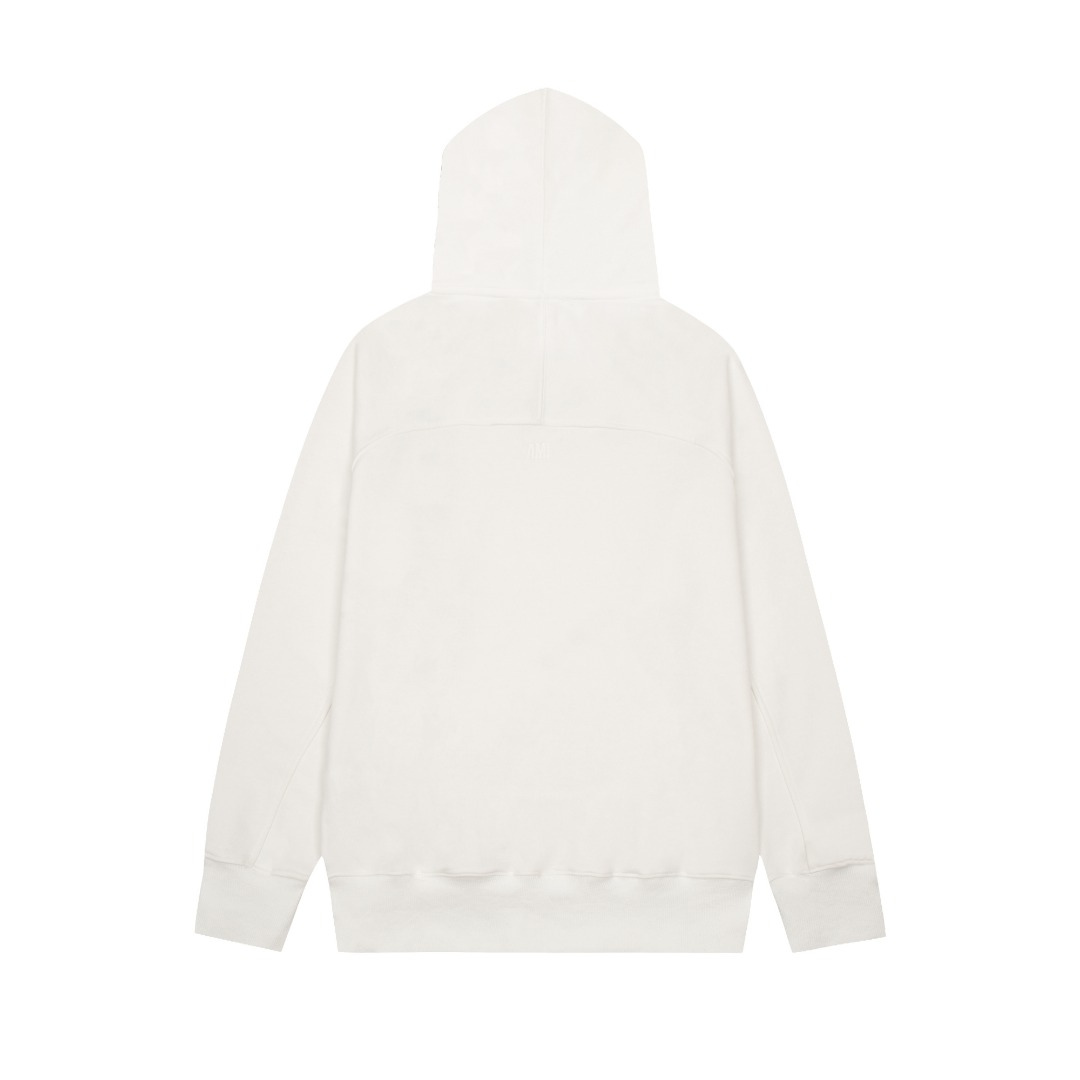 Ami Paris Weiße Jacke mit weißem Herz