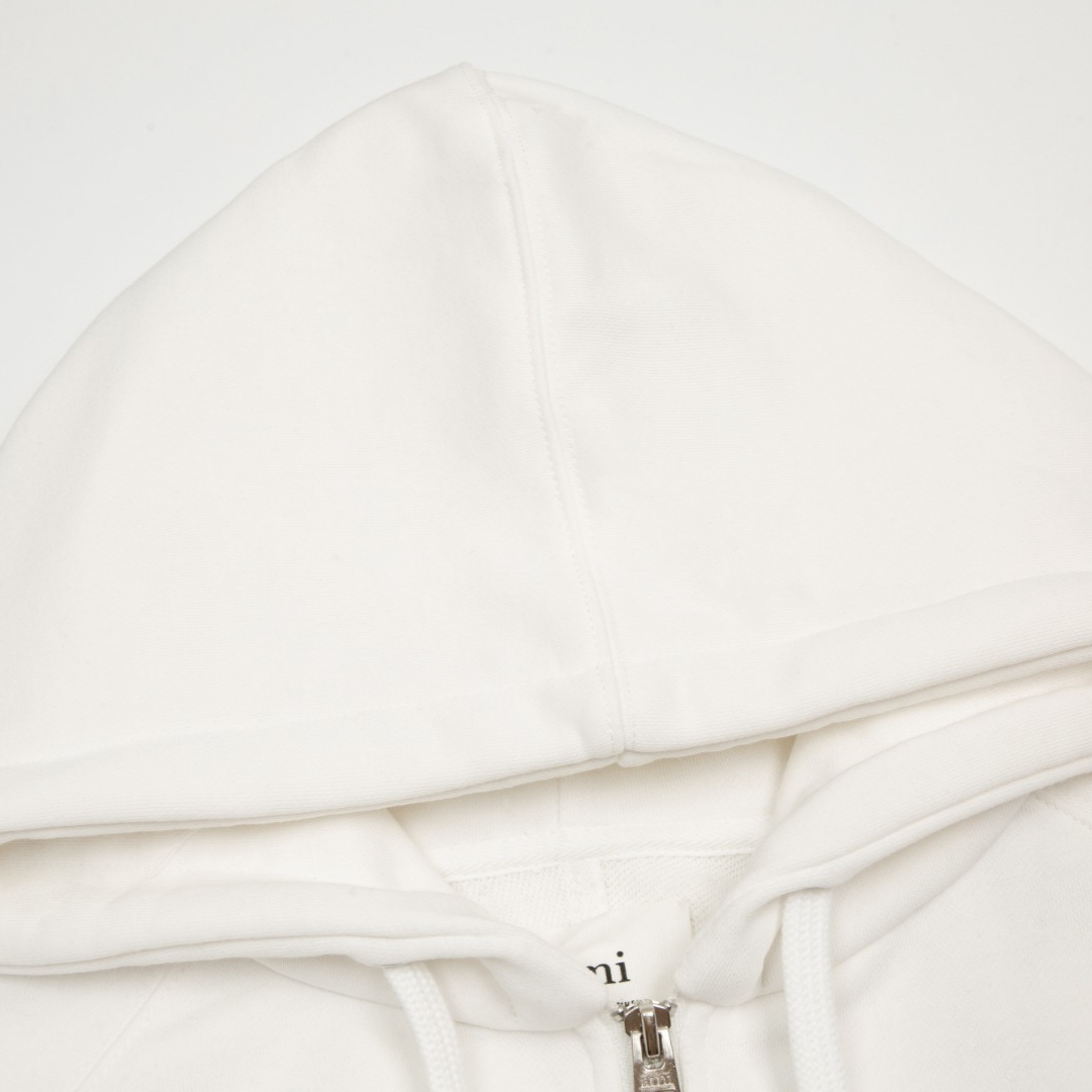 Ami Paris Weiße Jacke mit weißem Herz