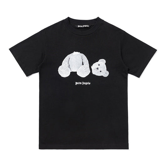 Monochromatisches T-Shirt mit Palmenmotiv