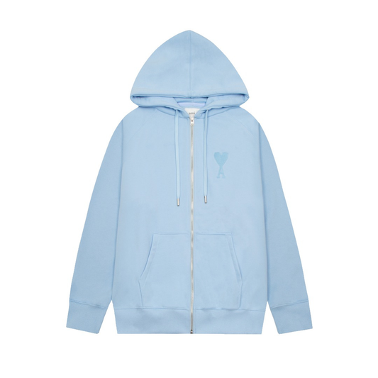 Ami Paris Blaue Jacke mit blauem Herz