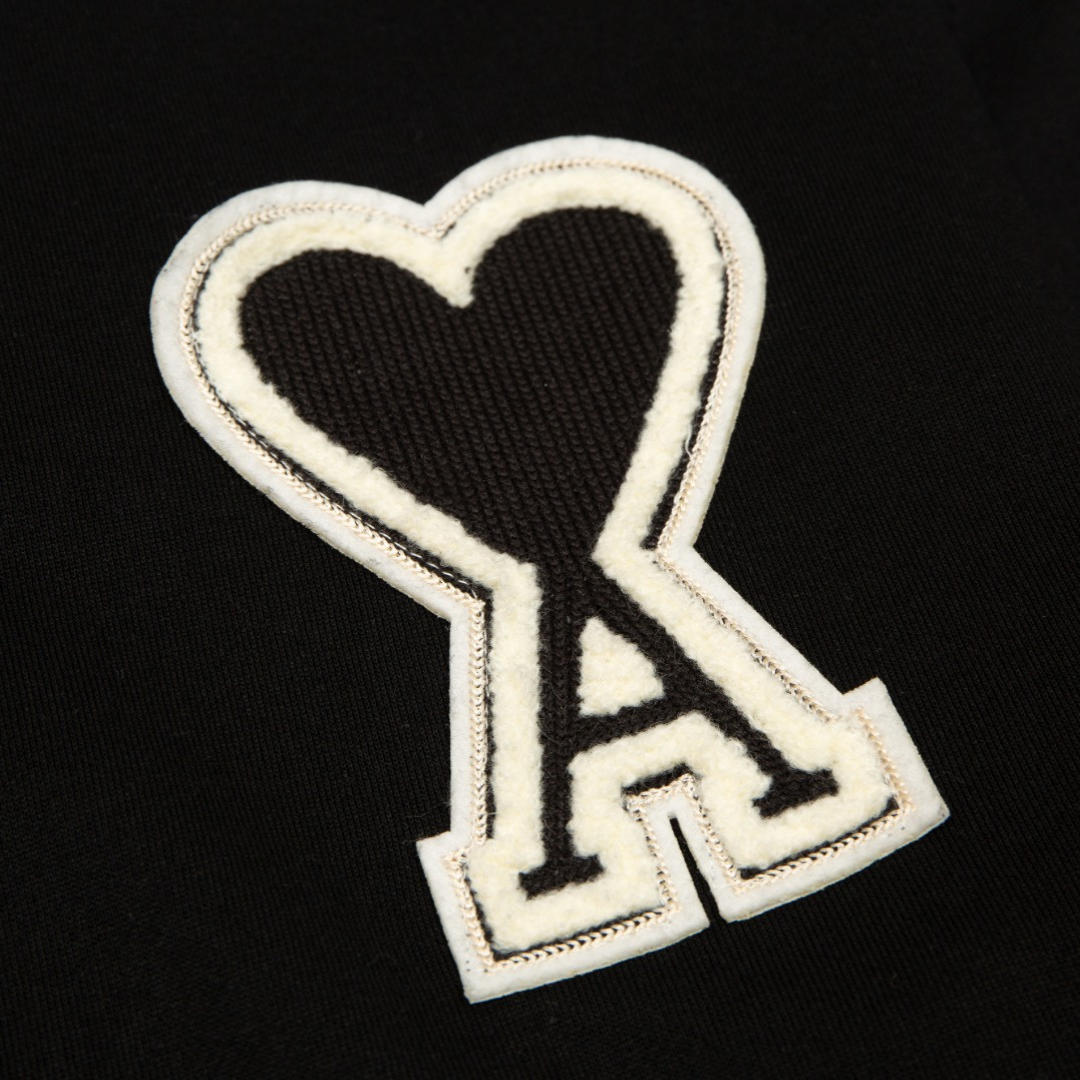 Veste Ami Paris Blanc Cœur Noir