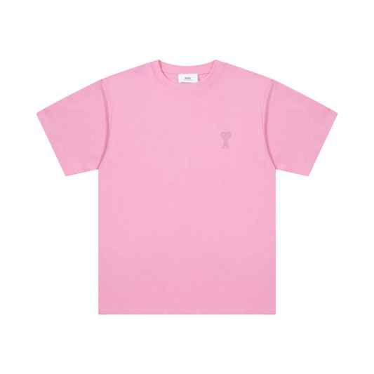 Ami Paris – T-Shirt „Rosa Herz“ in Rosa