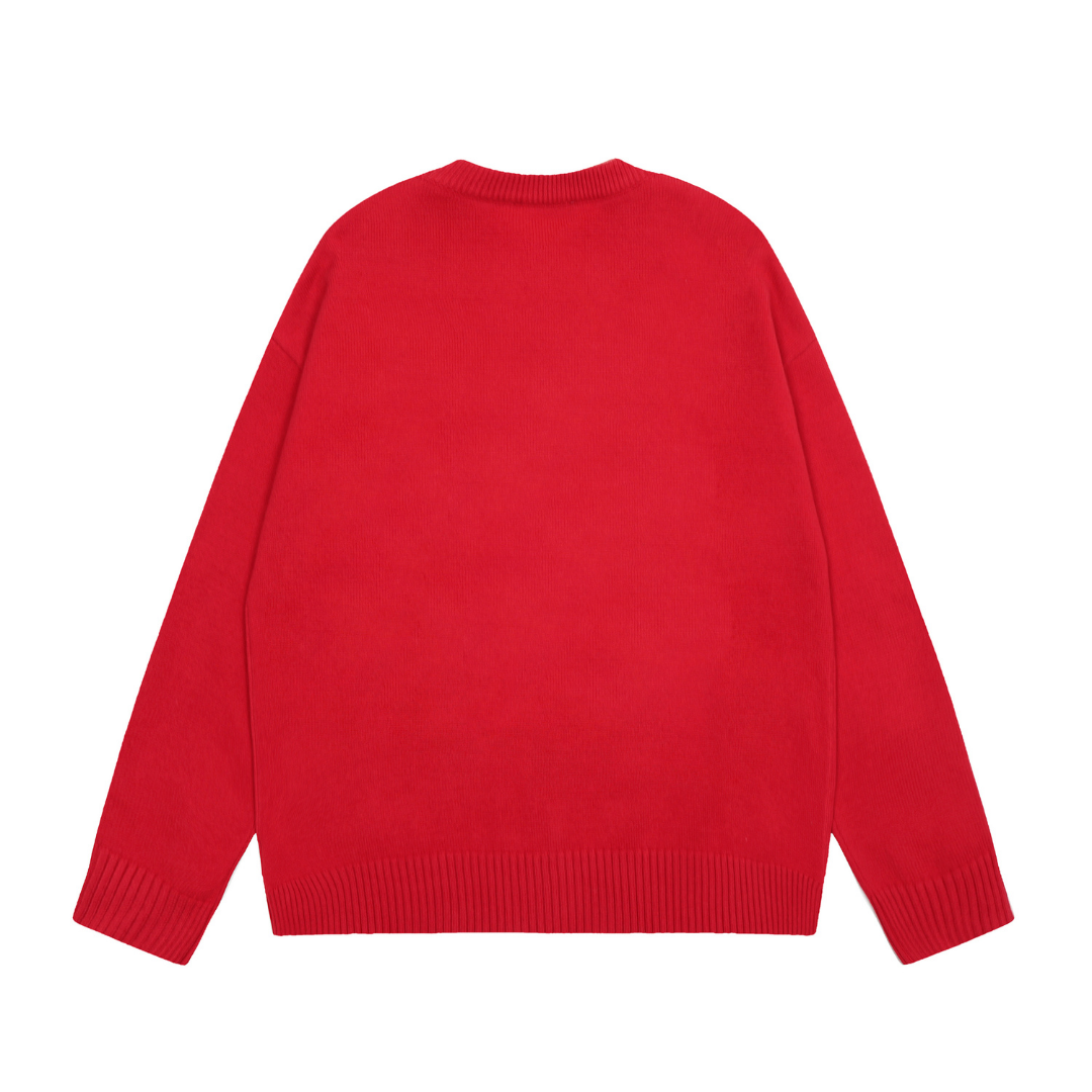 Ami Paris Roter Pullover mit Herz