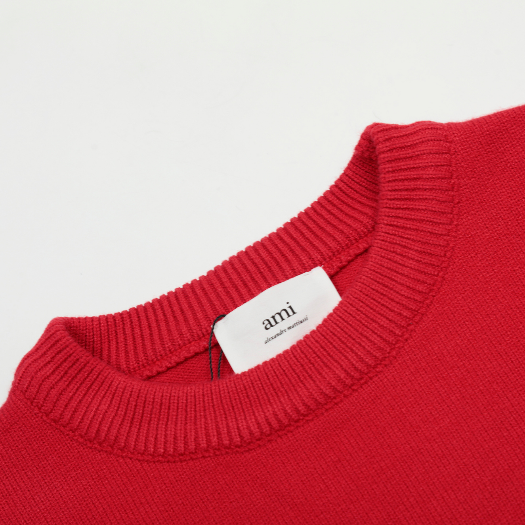 Ami Paris Roter Pullover mit Herz