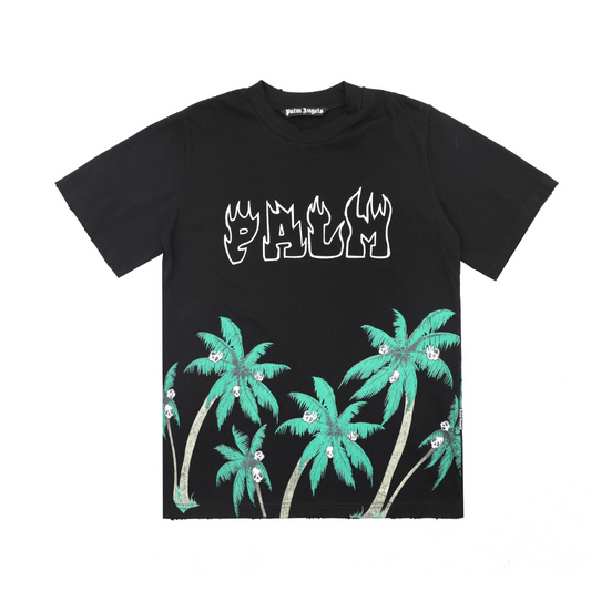 Palme und Totenköpfe T-Shirt