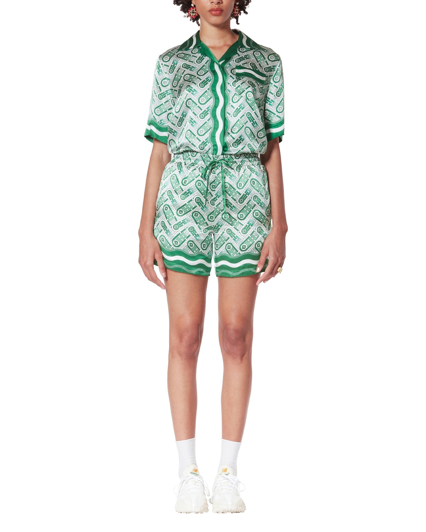 Ping Pong Monogram Silk Shorts