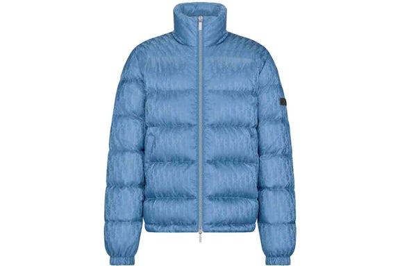 Dior Oblique Daunenjacke in Elektroblau