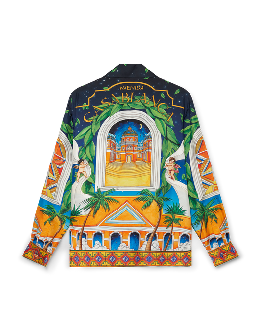Maison D'Ete Cuban Collar Silk Shirt