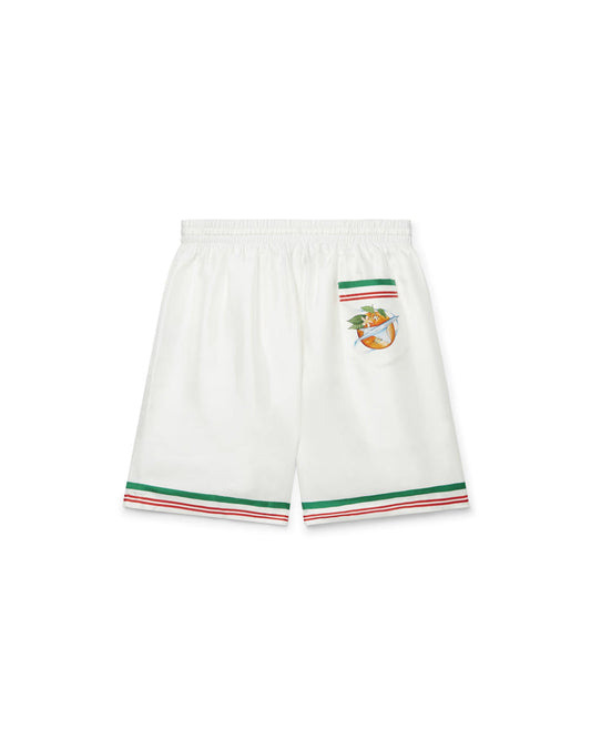 Orbite Autour De L'Orange Silk Shorts