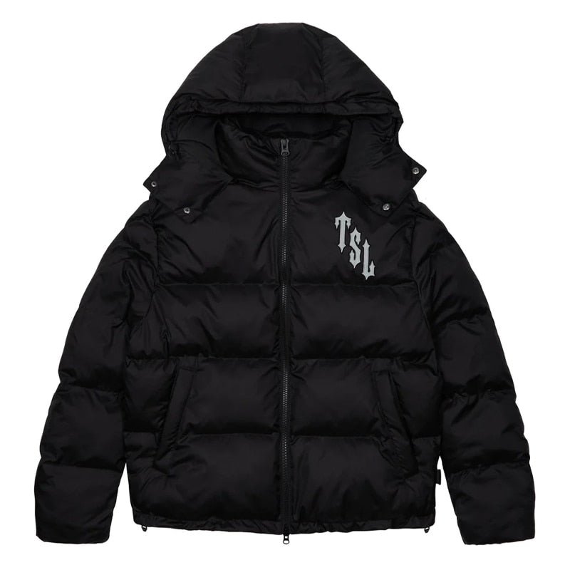 Shooters – Reflektierender Puffer in Schwarz mit Kapuze