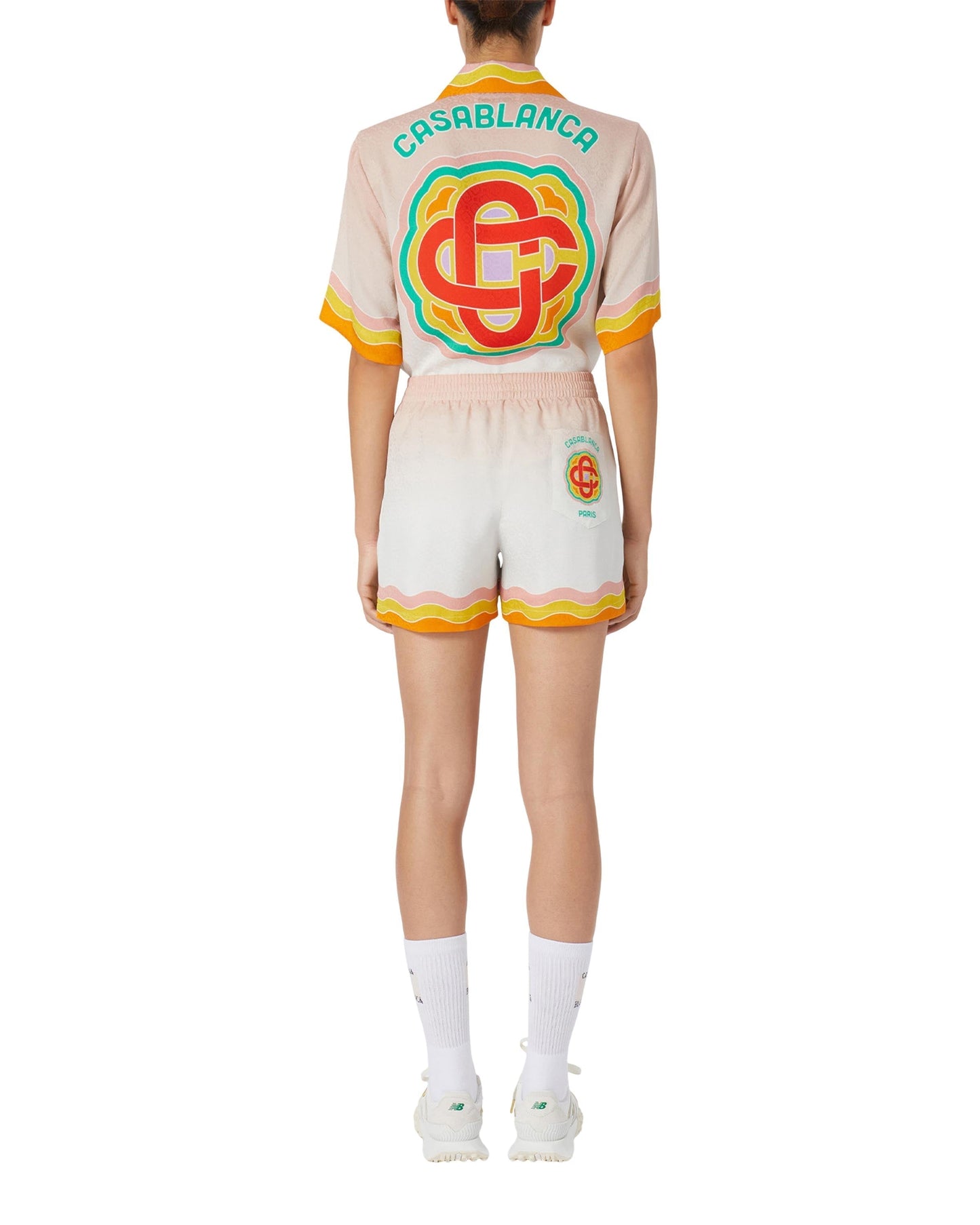 Rainbow Monogram Silk Shorts