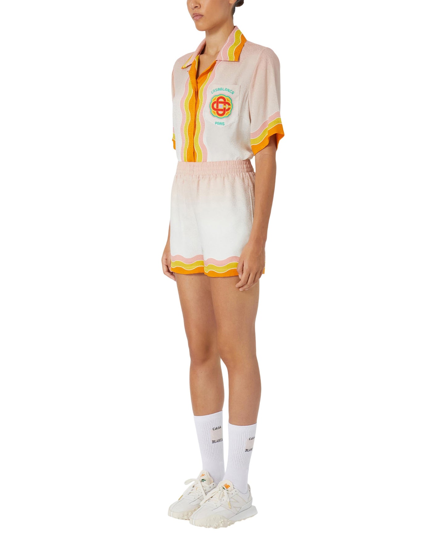 Rainbow Monogram Silk Shorts