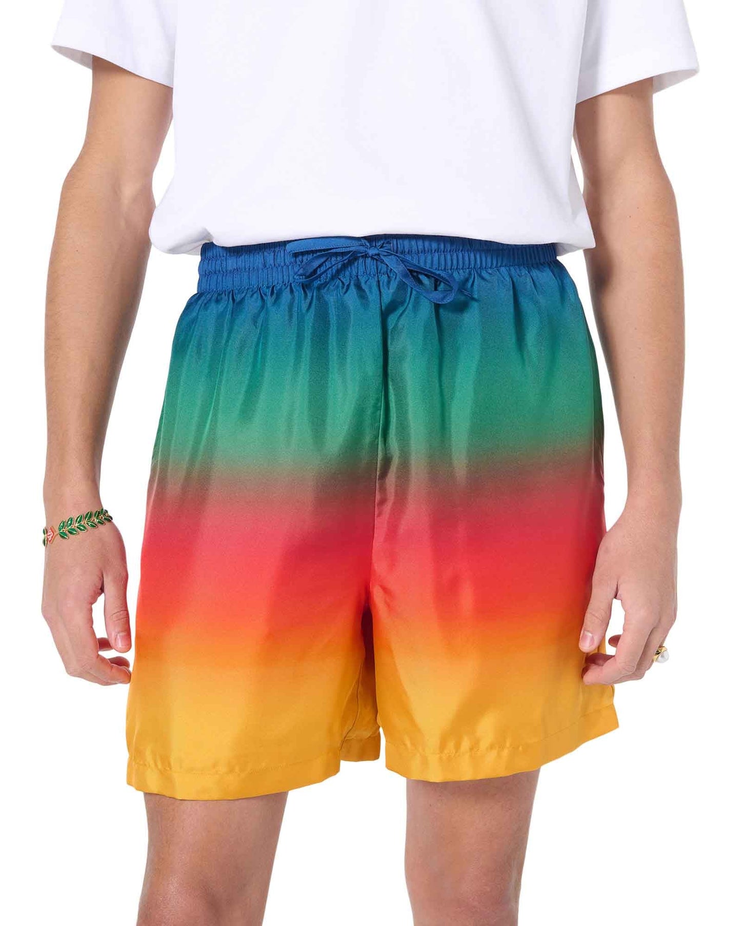 Peace Gradient Silk Shorts