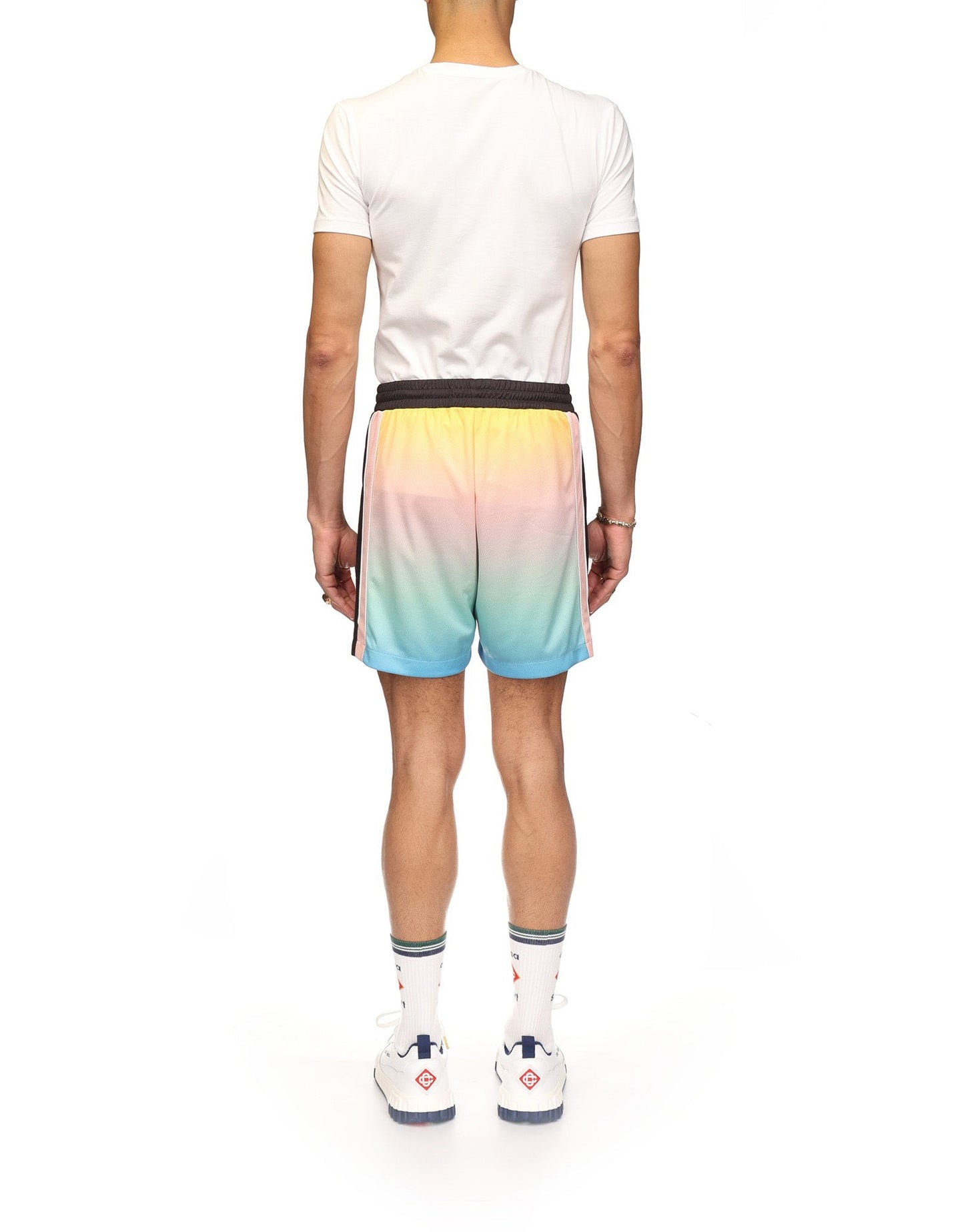 Fußballshorts mit pastellfarbenem Farbverlauf