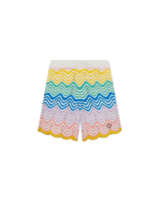 Gradient Wave Knit Shorts