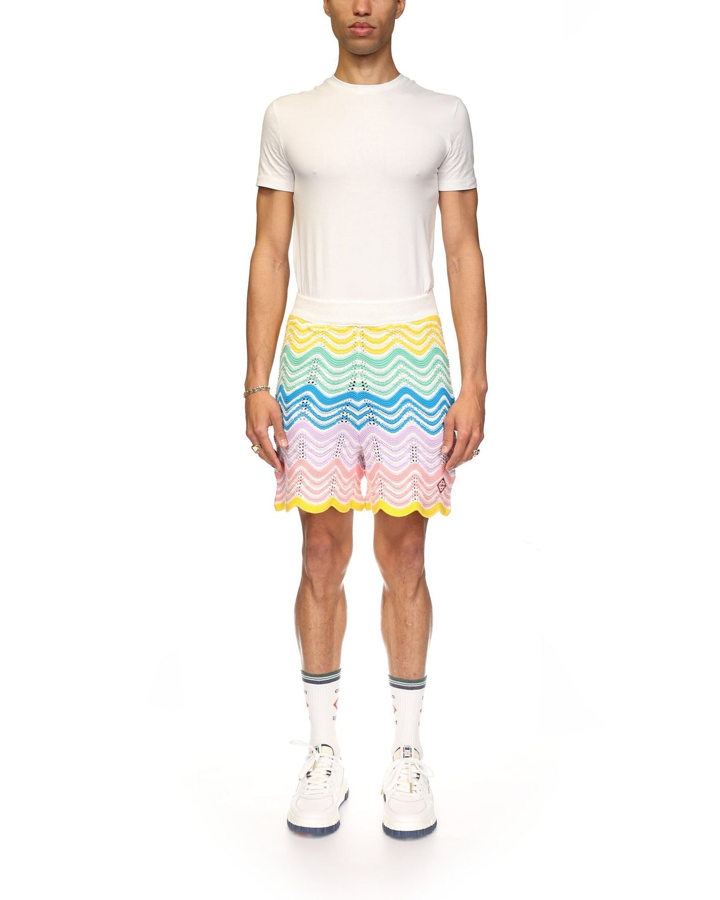 Gradient Wave Knit Shorts