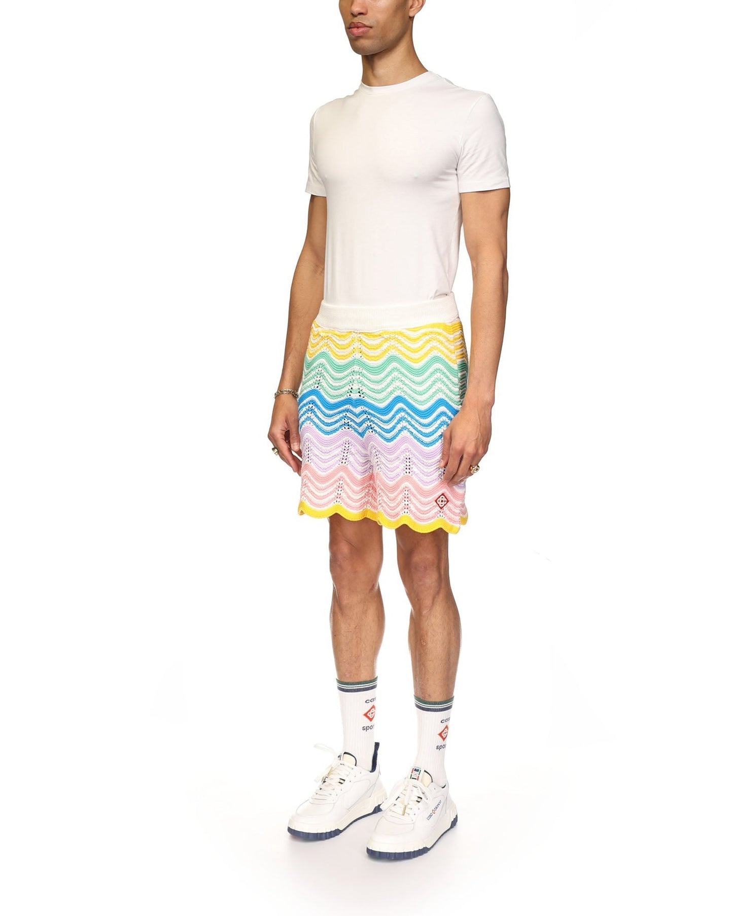 Gradient Wave Knit Shorts