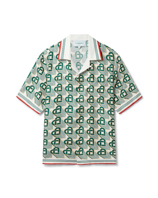 Heart Monogram Silk Shirt