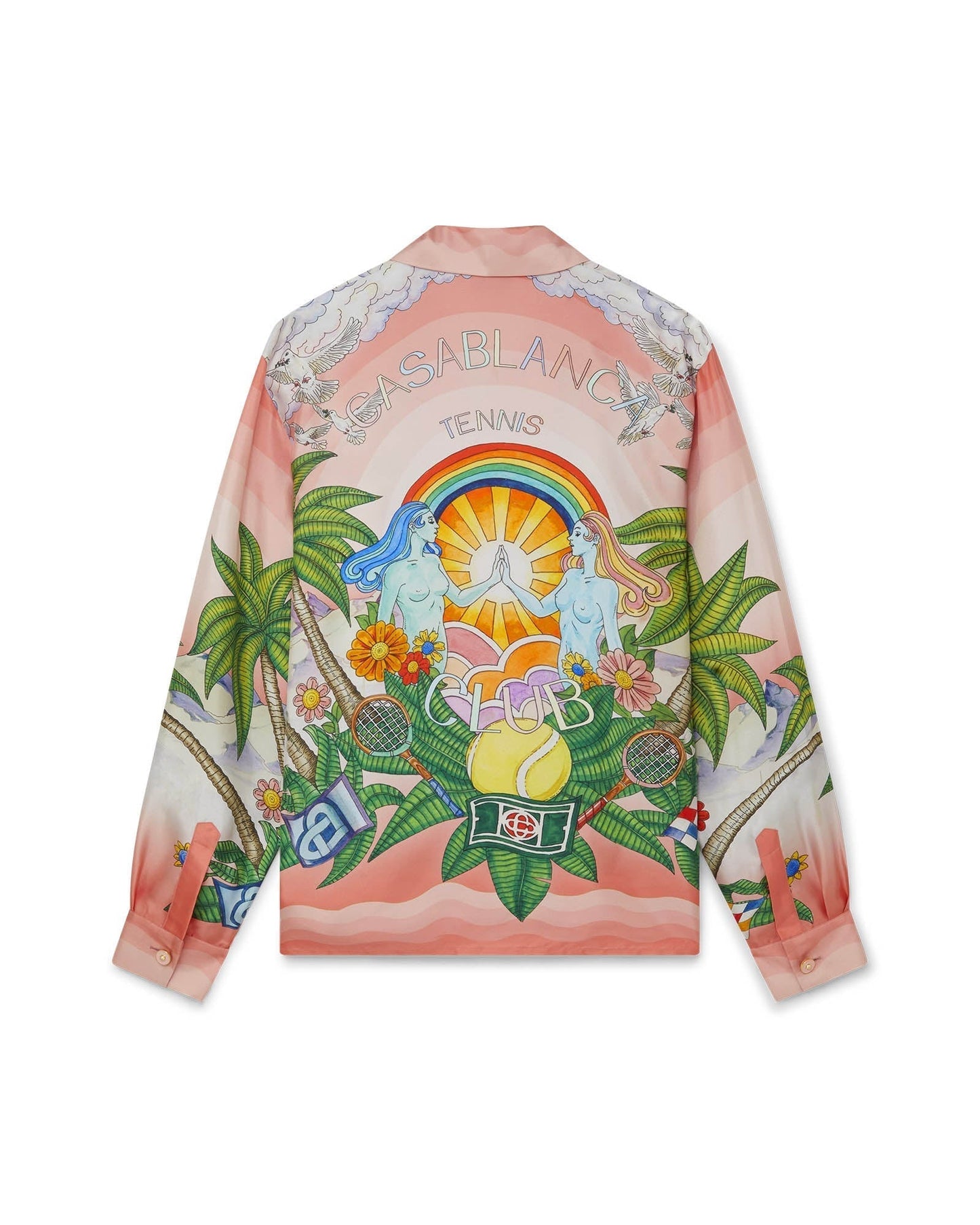 Paix Et Amour Tennis Club Silk Shirt
