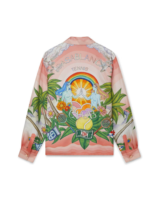 Paix Et Amour Tennis Club Silk Shirt