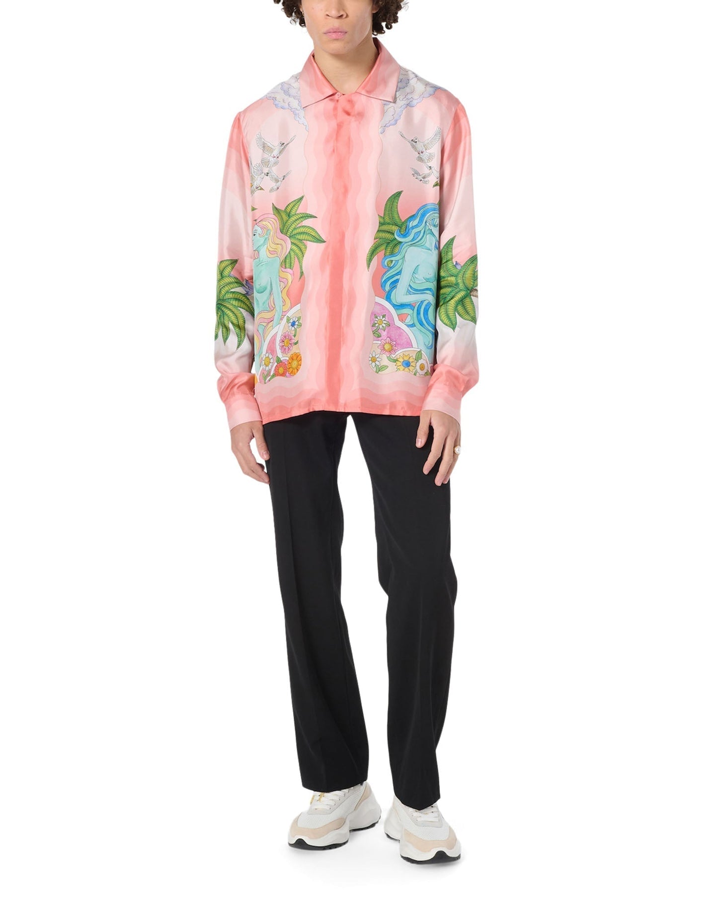 Paix Et Amour Tennis Club Silk Shirt
