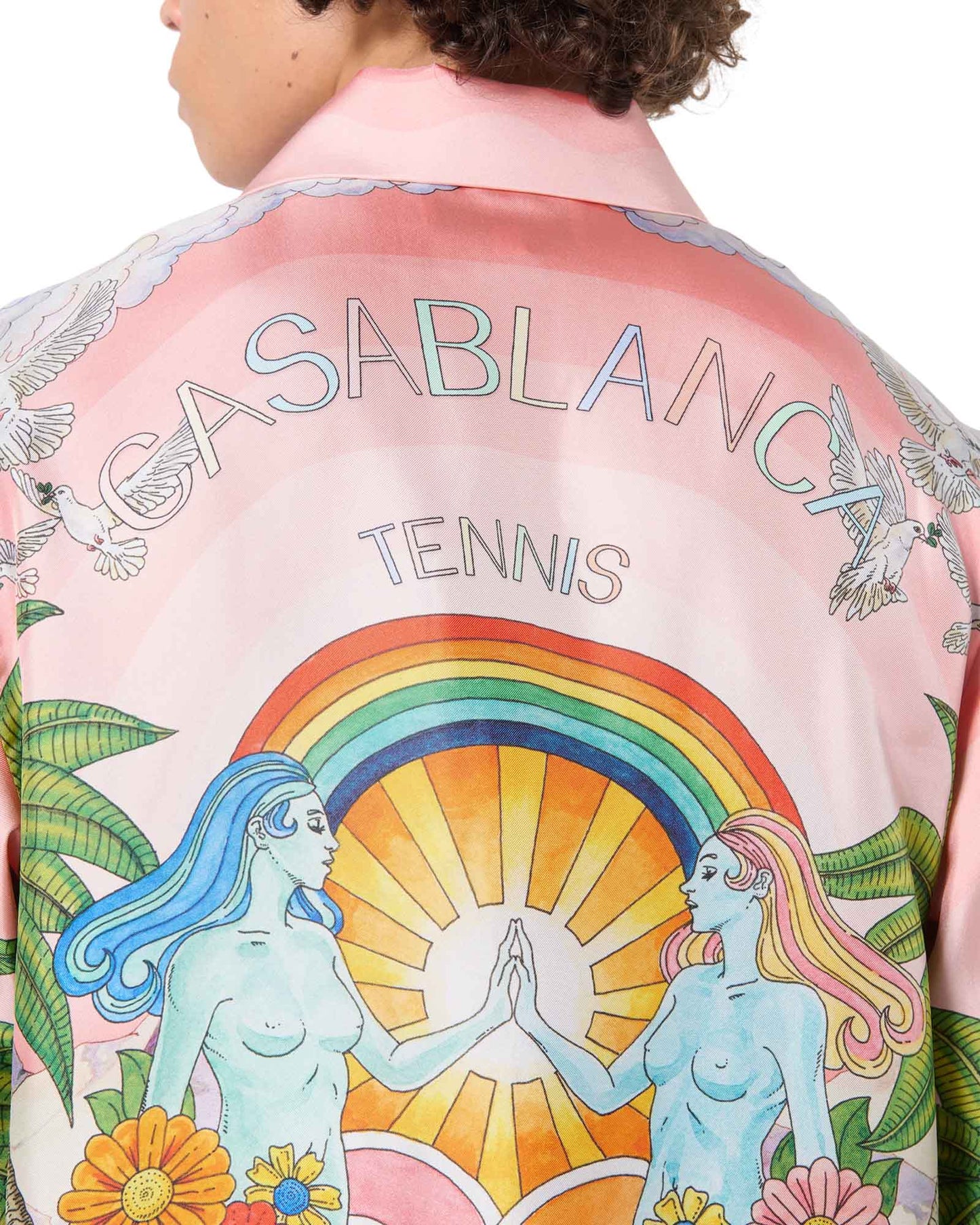 Paix Et Amour Tennis Club Silk Shirt