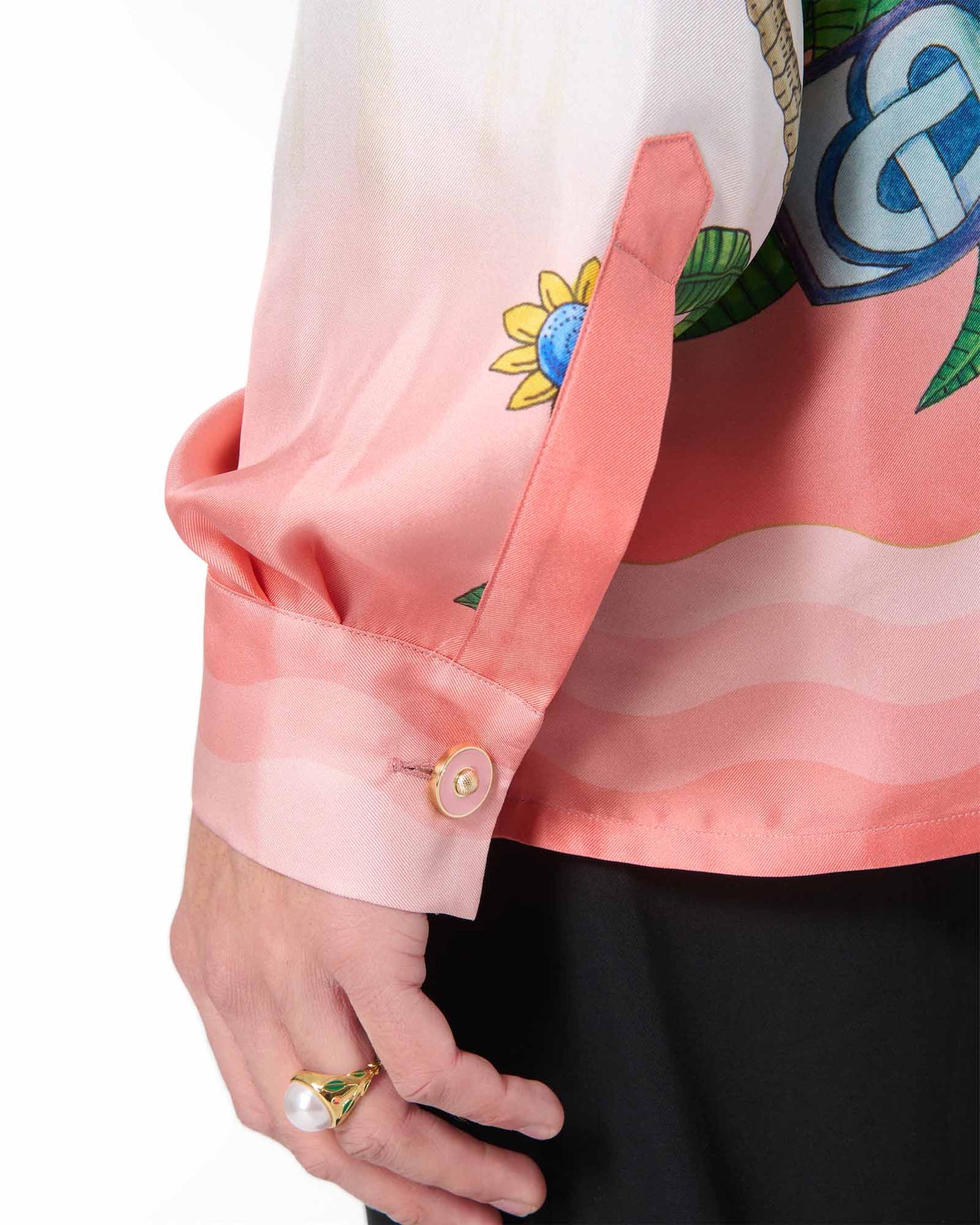 Paix Et Amour Tennis Club Silk Shirt