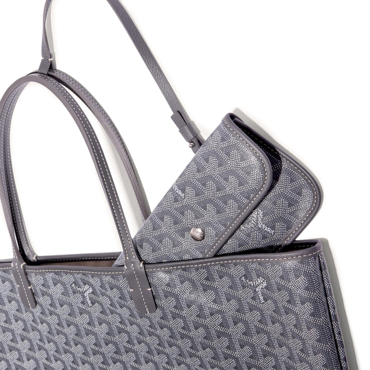 Goyard Saint Louis PM Einkaufstasche Grau