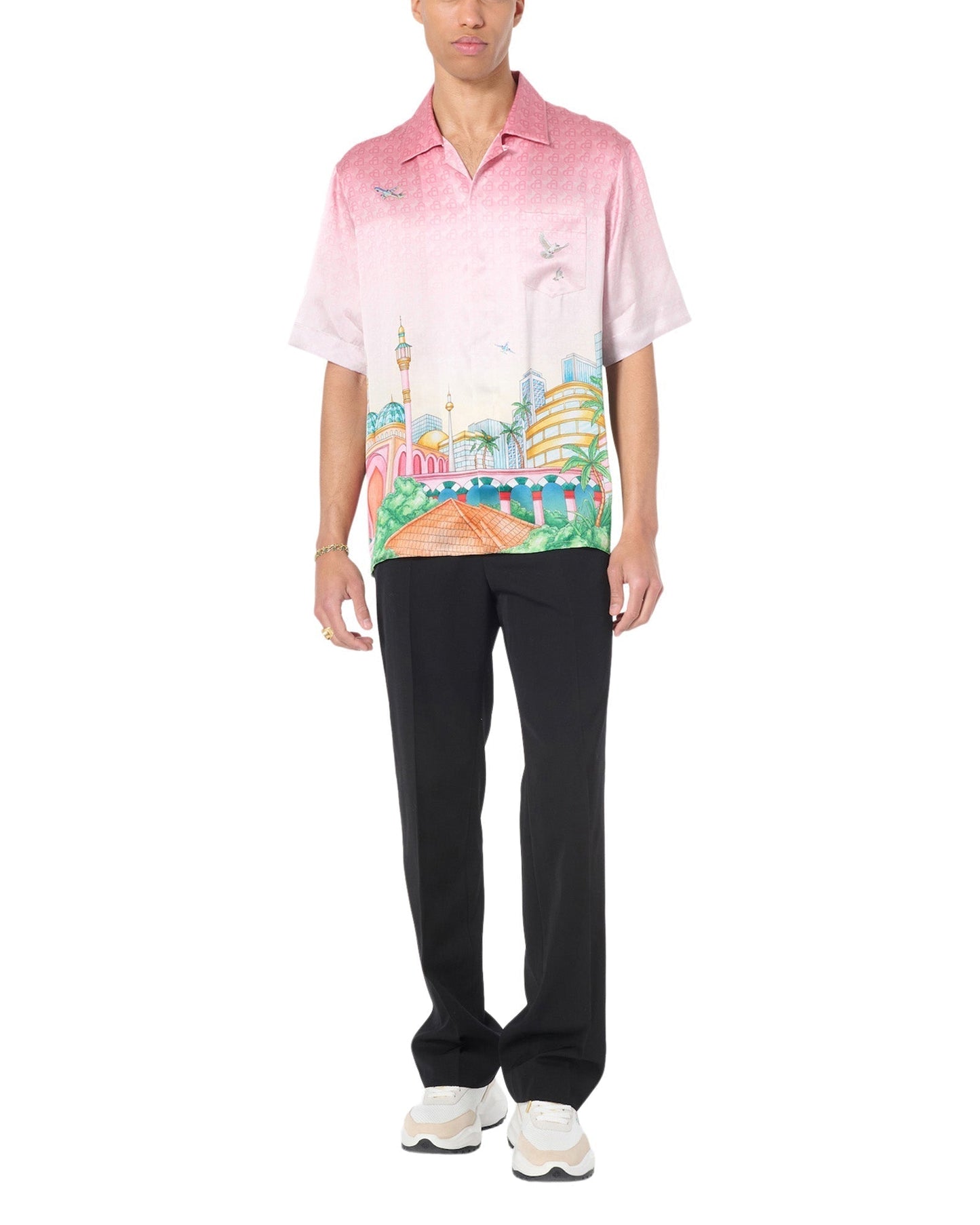 Morning City View Silk Shirt