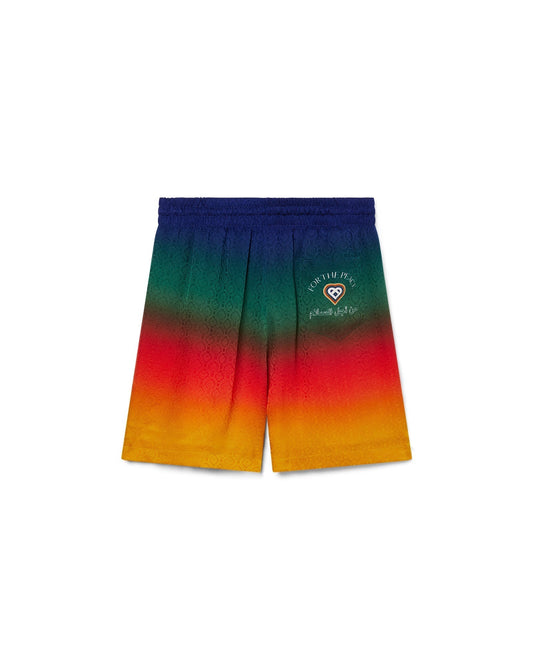 Peace Gradient Silk Shorts