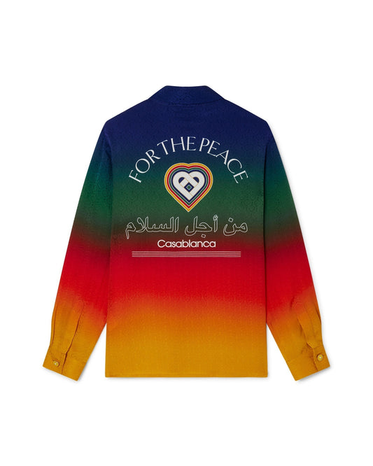 Peace Gradient Silk Shirt